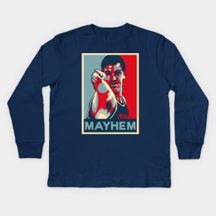 Bill Laimbeer Mayhem Obama Hope Large Print Kids Long Sleeve T-Shirt